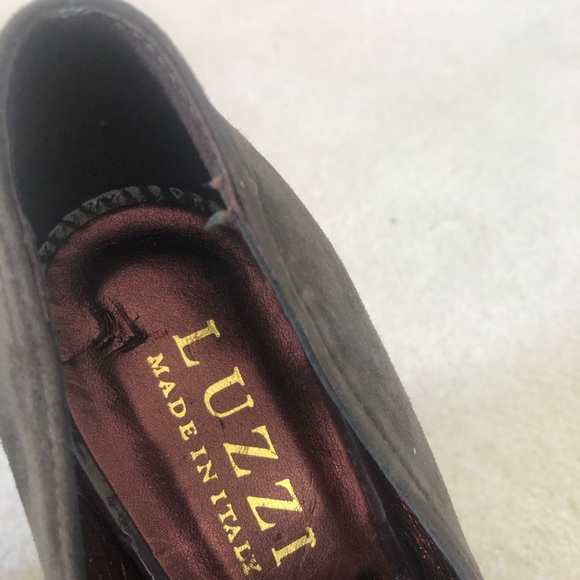 Luzzi Made In Italy Suede Pumps Sz 39 US Sz 8 - Picture 4 of 8
